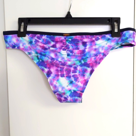 Panache Brazilian cut bikini bottom. Multi colour tie dye print. Multiple sizes. - Picture 2 of 7
